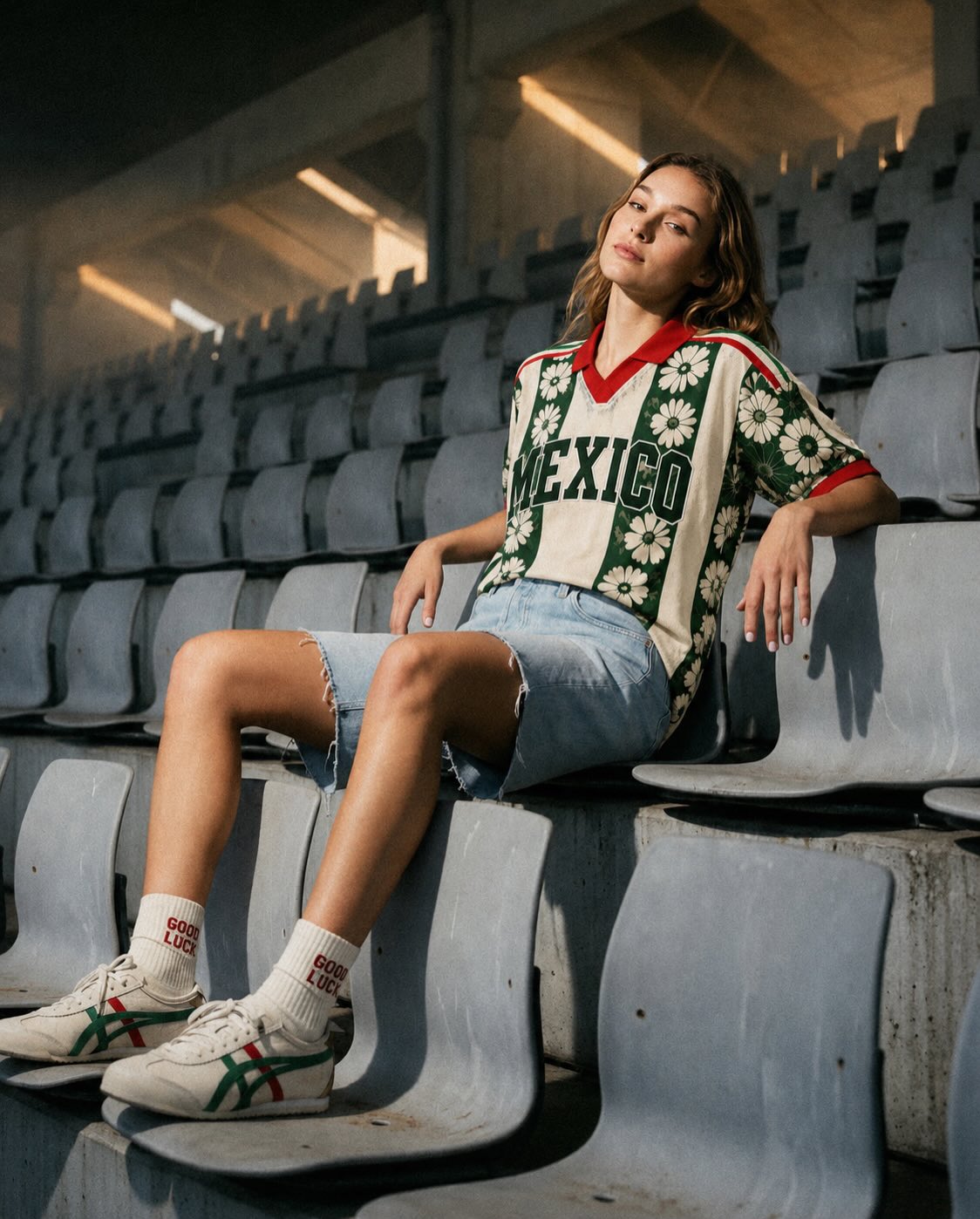 "Mexico" Floral Jersey T-Shirt