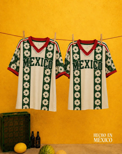 Playera Jersey "México" Floral